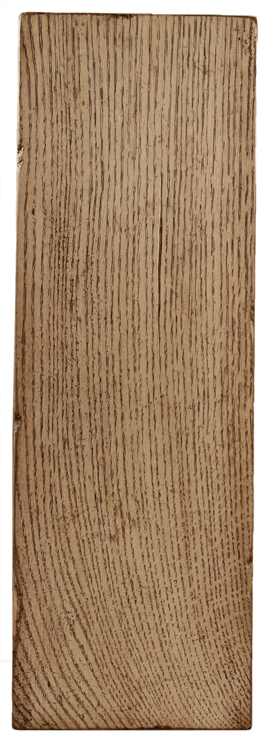 Close-up of a weathered vertical-grain wood plank with natural knots and textured grain