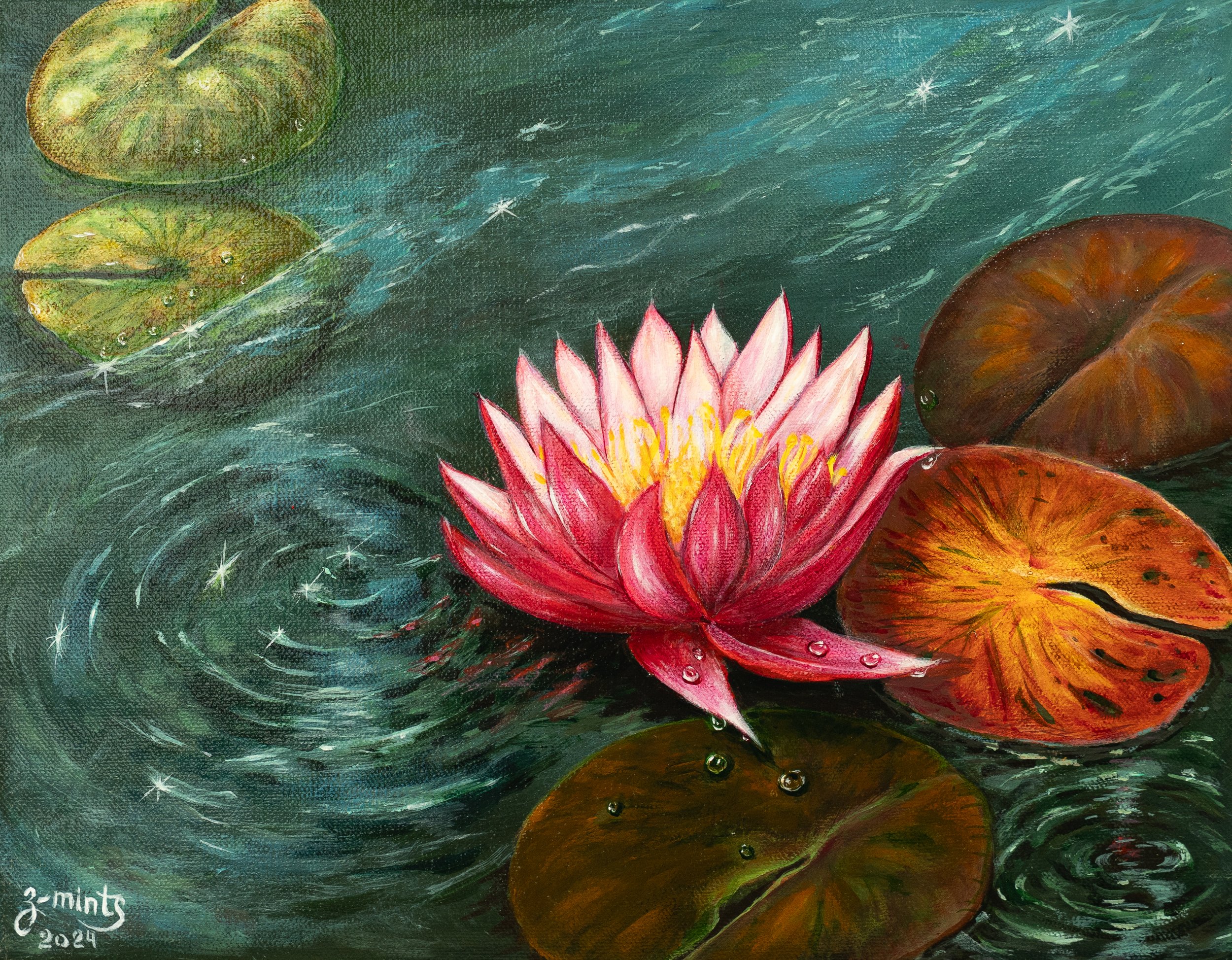 Dark pond | Acrylics on stretched canvas