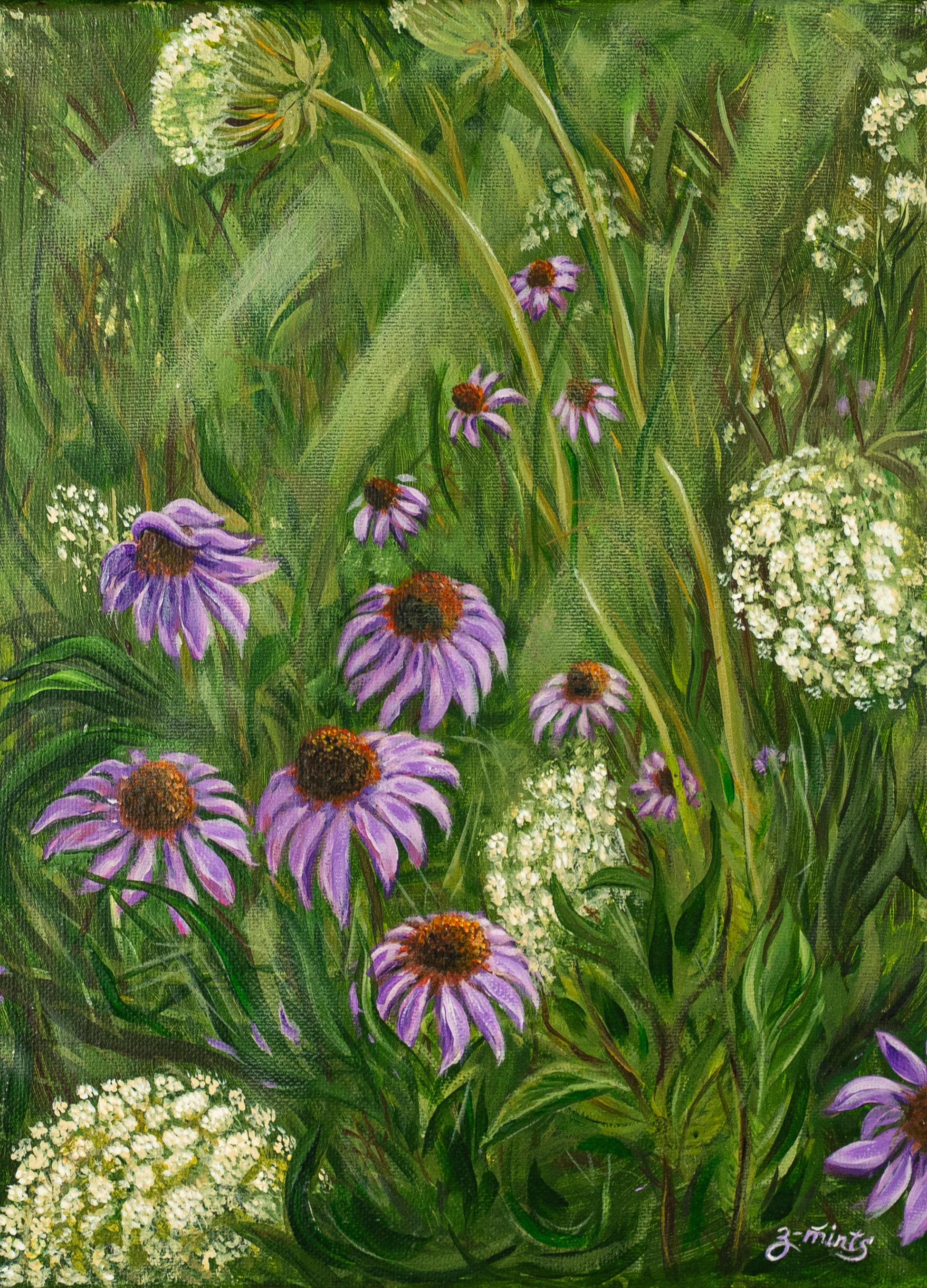 Iowa trails (wild flowers) | Acrylics on stretched canvas 