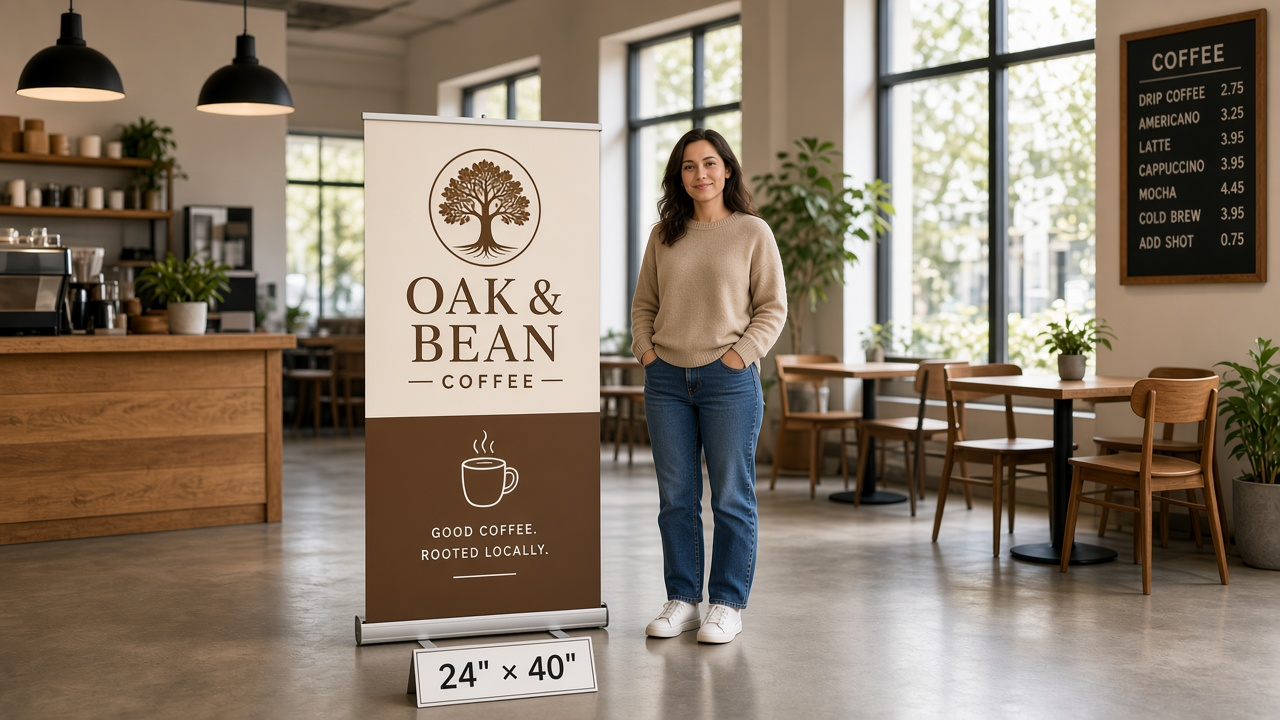 24×40 Pop-Up Banner with Stand