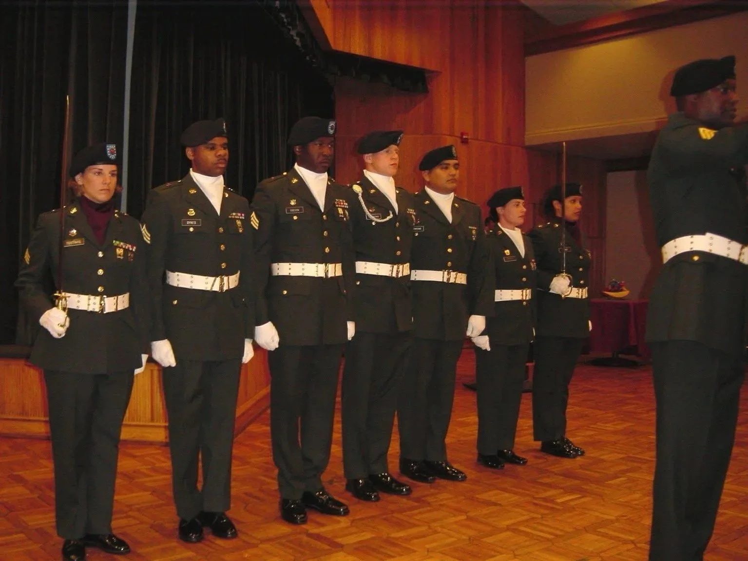 Larry Trinidad serving on a U.S. Army Color Guard special detail during a military ceremony.
