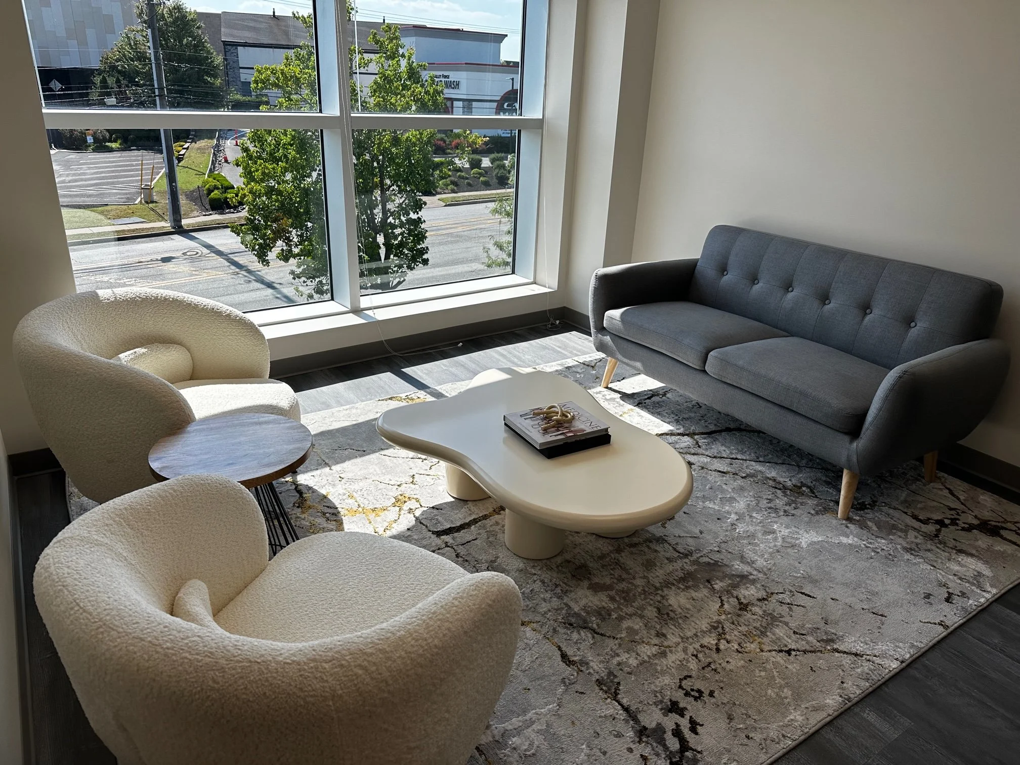 Welcoming patient consultation space at Premier Advanced Practice Group in King of Prussia, Pennsylvania
