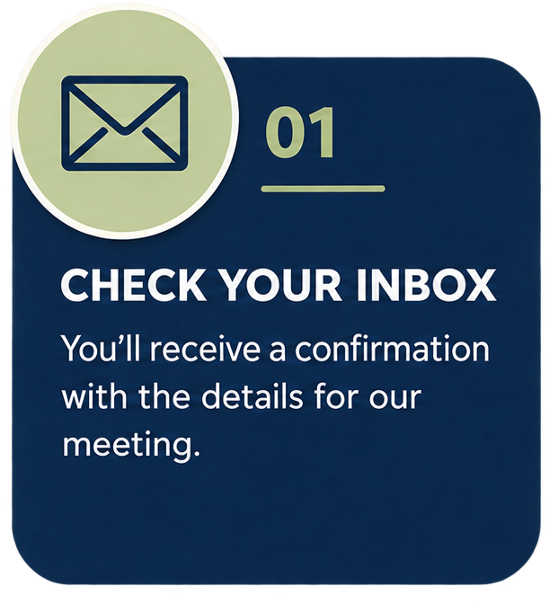 Check Your inbox.  You'll receive a confirmation with the details for our meeting.