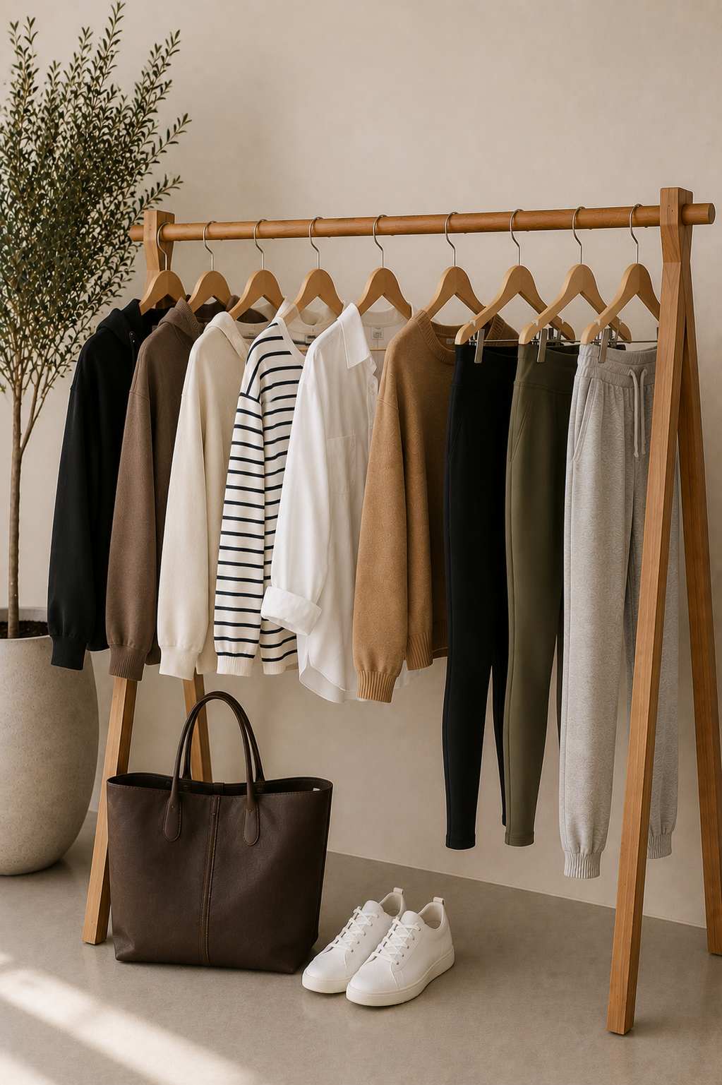 Leisure capsule wardrobe.