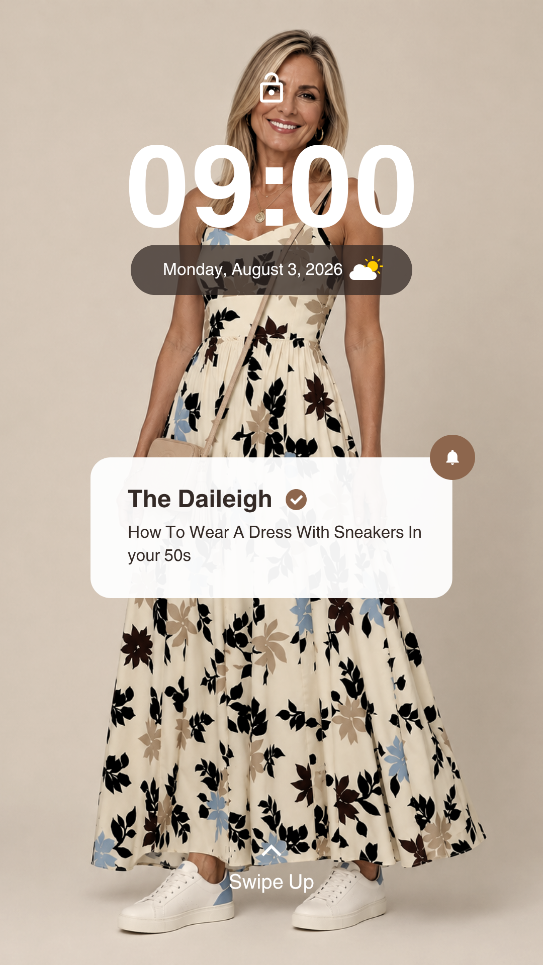 How To Wear A Dress With Sneakers in Your 50s