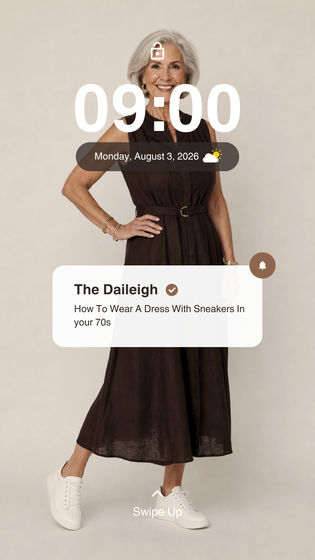 How To Wear A Dress With Sneakers in Your 70s