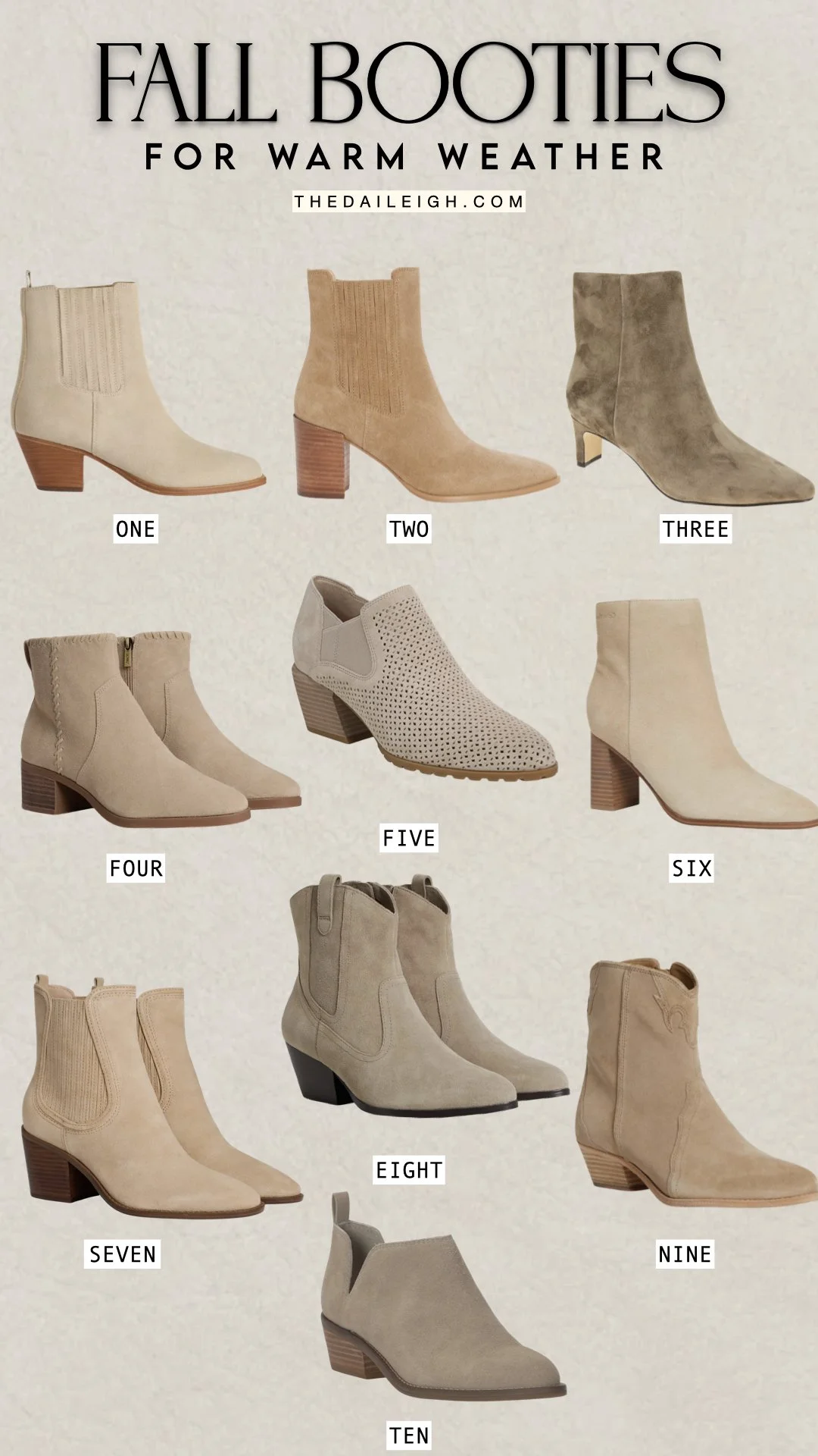 Fall Booties for Warm Fall Weather