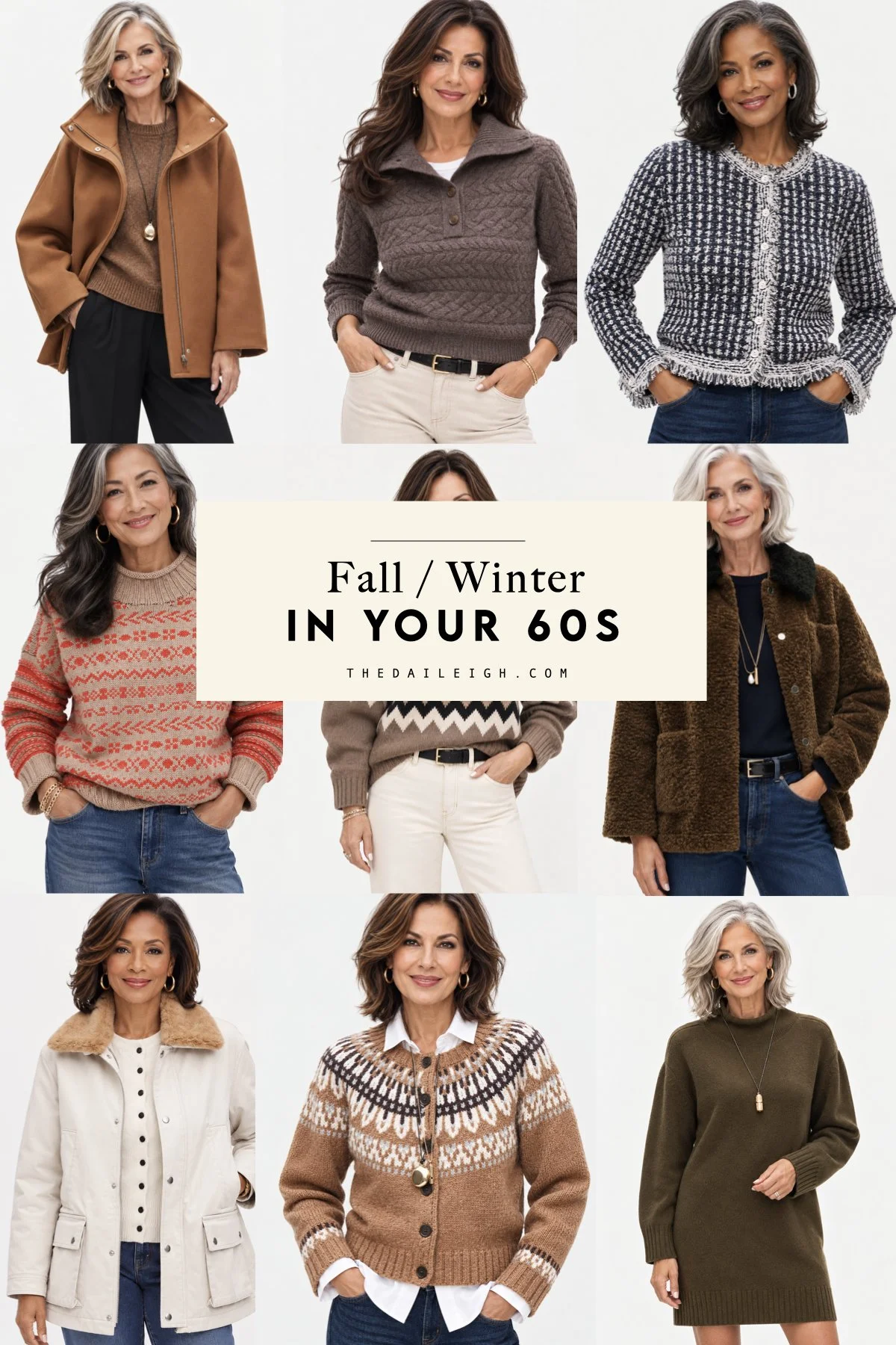 Fall and winter clothes to wear in your 60s.