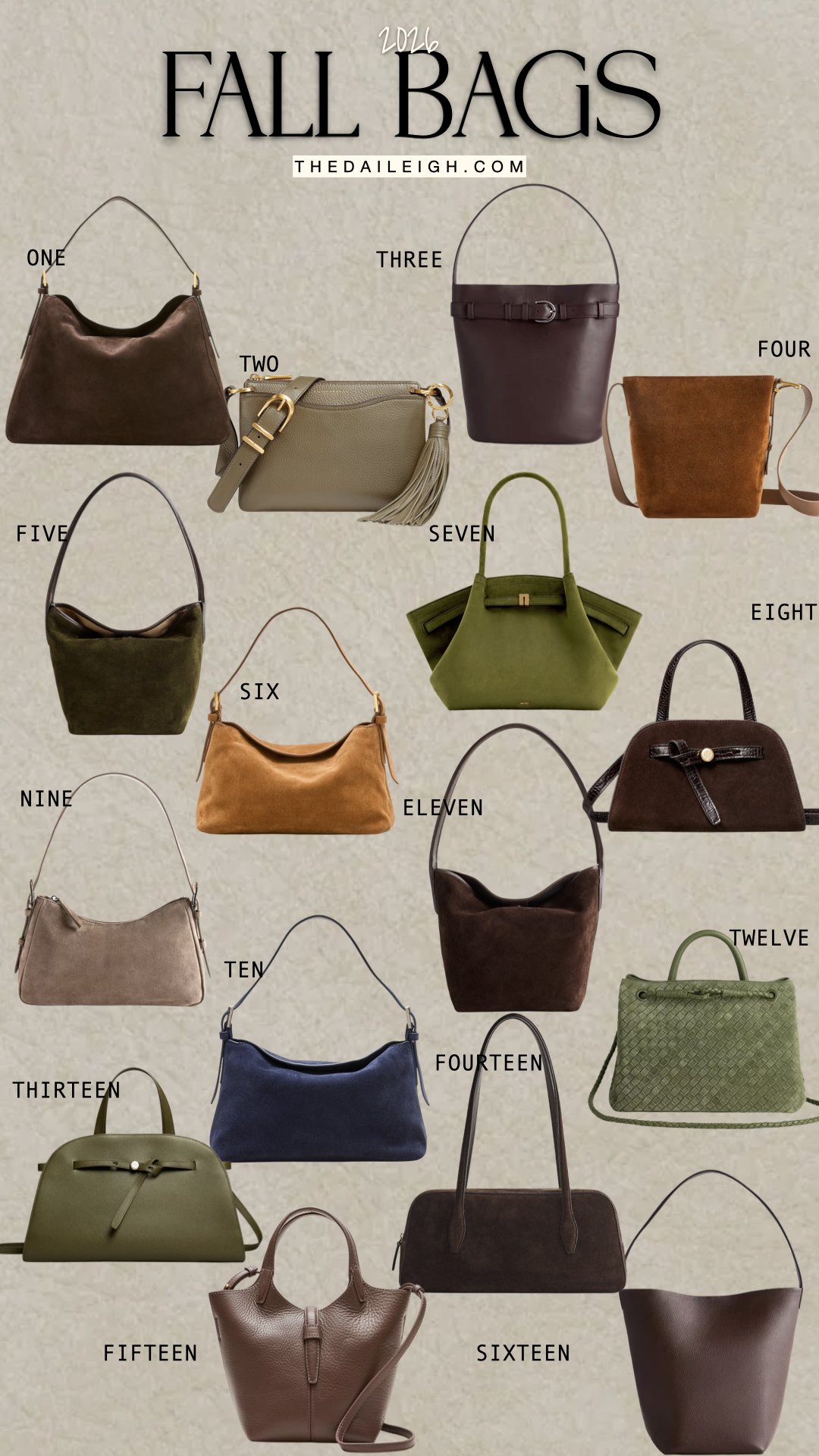 Fall 2026 trending handbags for women.
