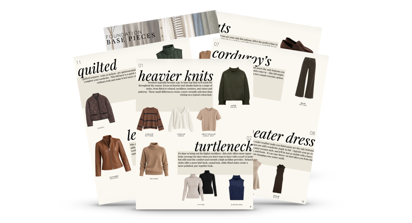 Classic fall capsule wardrobe ebook.