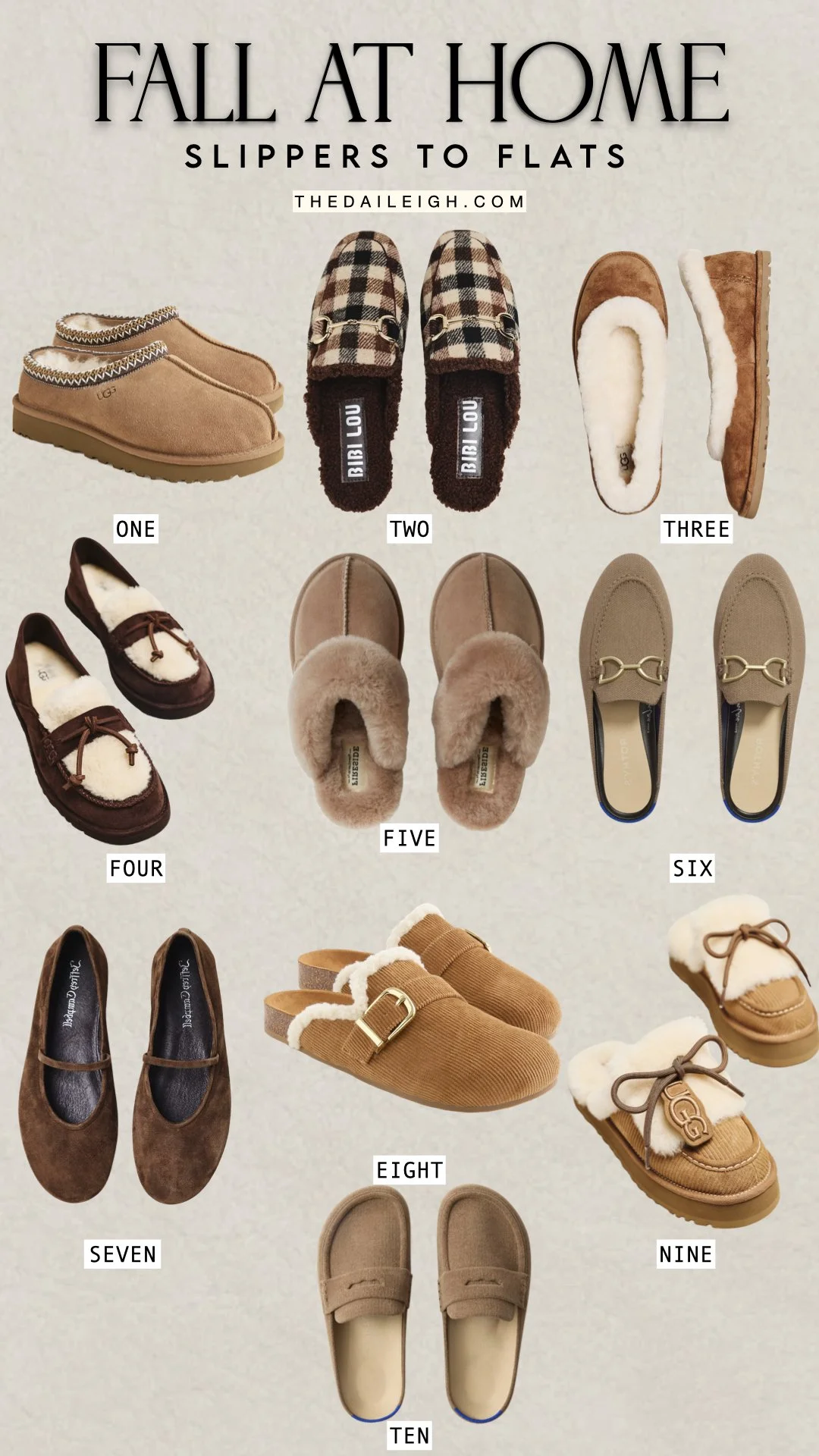 Fall shoes to wear around the house.
