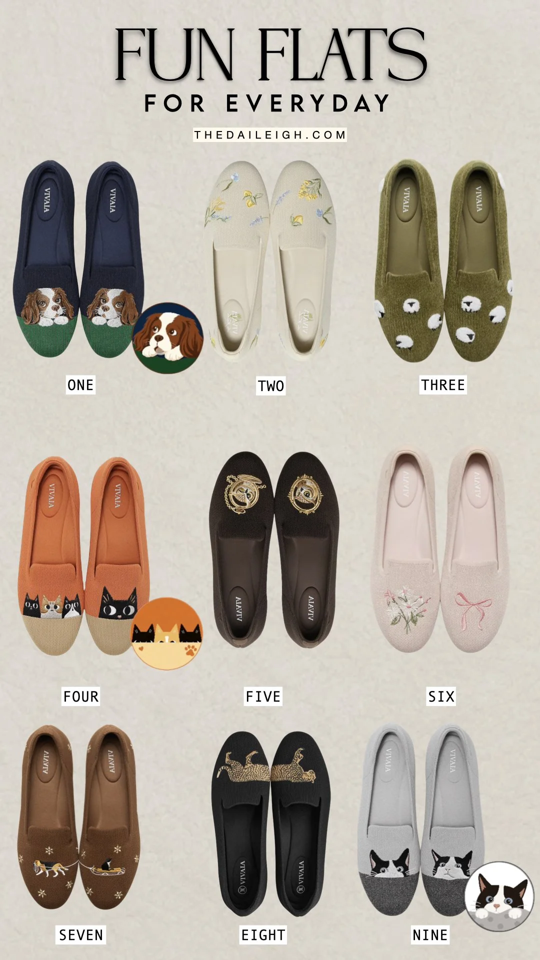 Fun and bold flats for everyday.