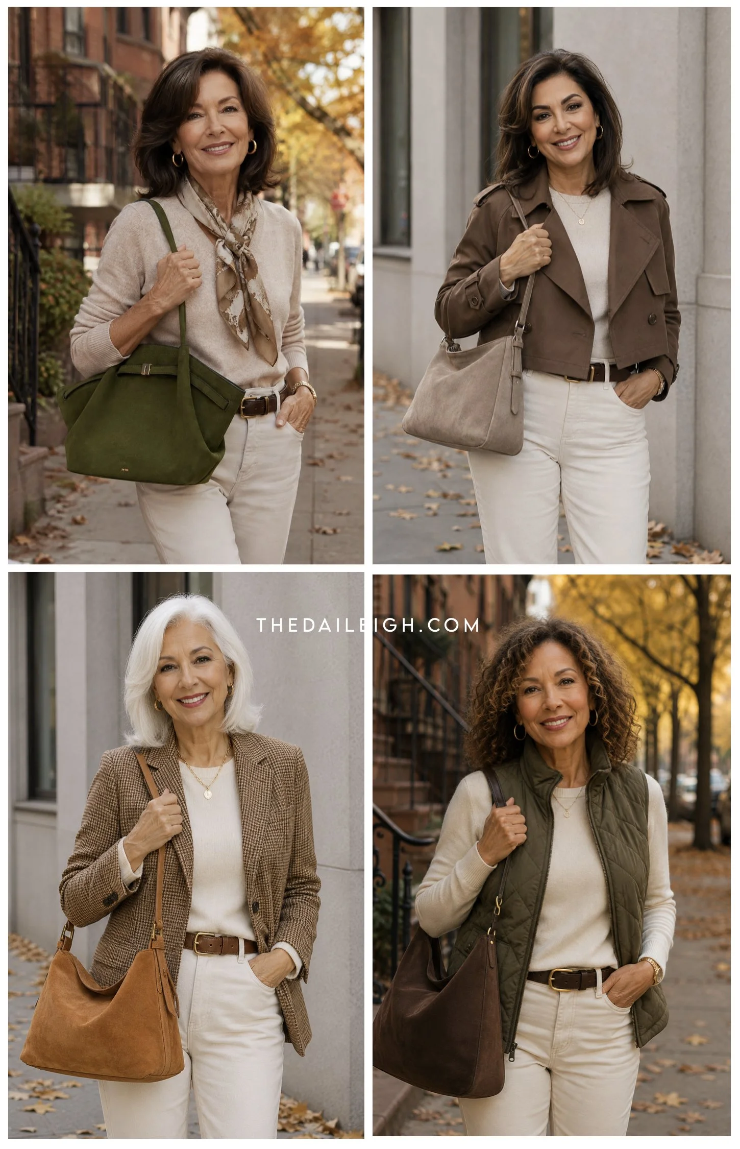 Women showing how to style the fall 2026 trending handbags.