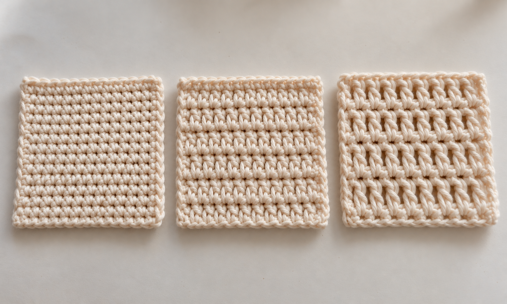 Three Cream Crochet Stitch Swatches.png