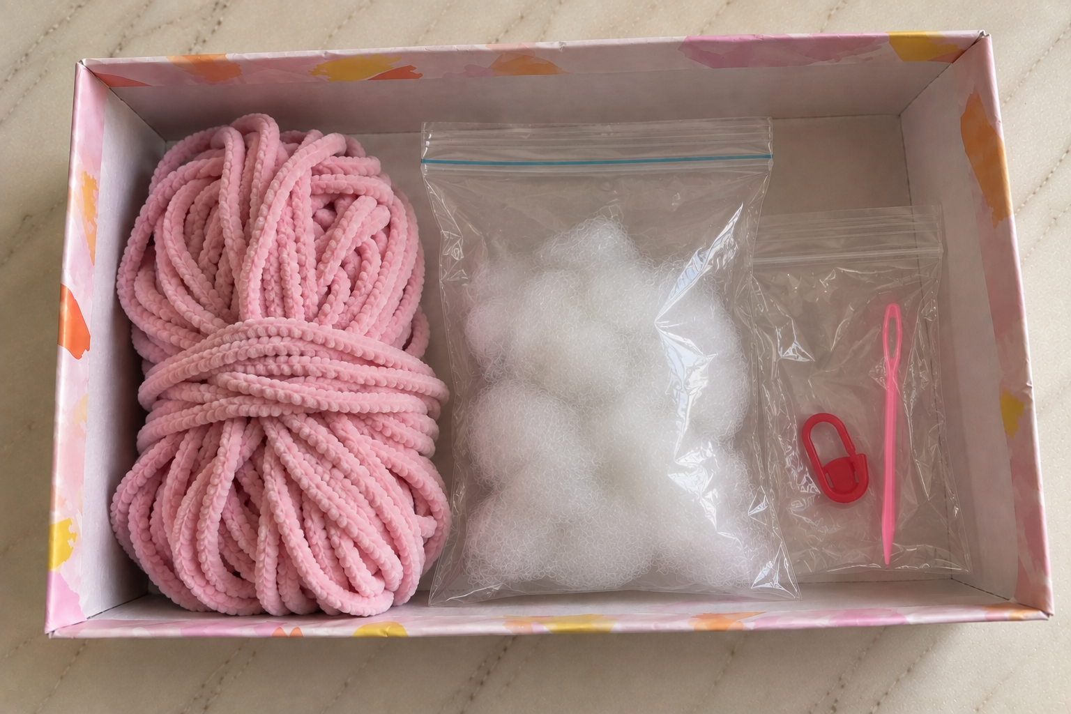 Pastel Box of Plush Craft Supplies.png