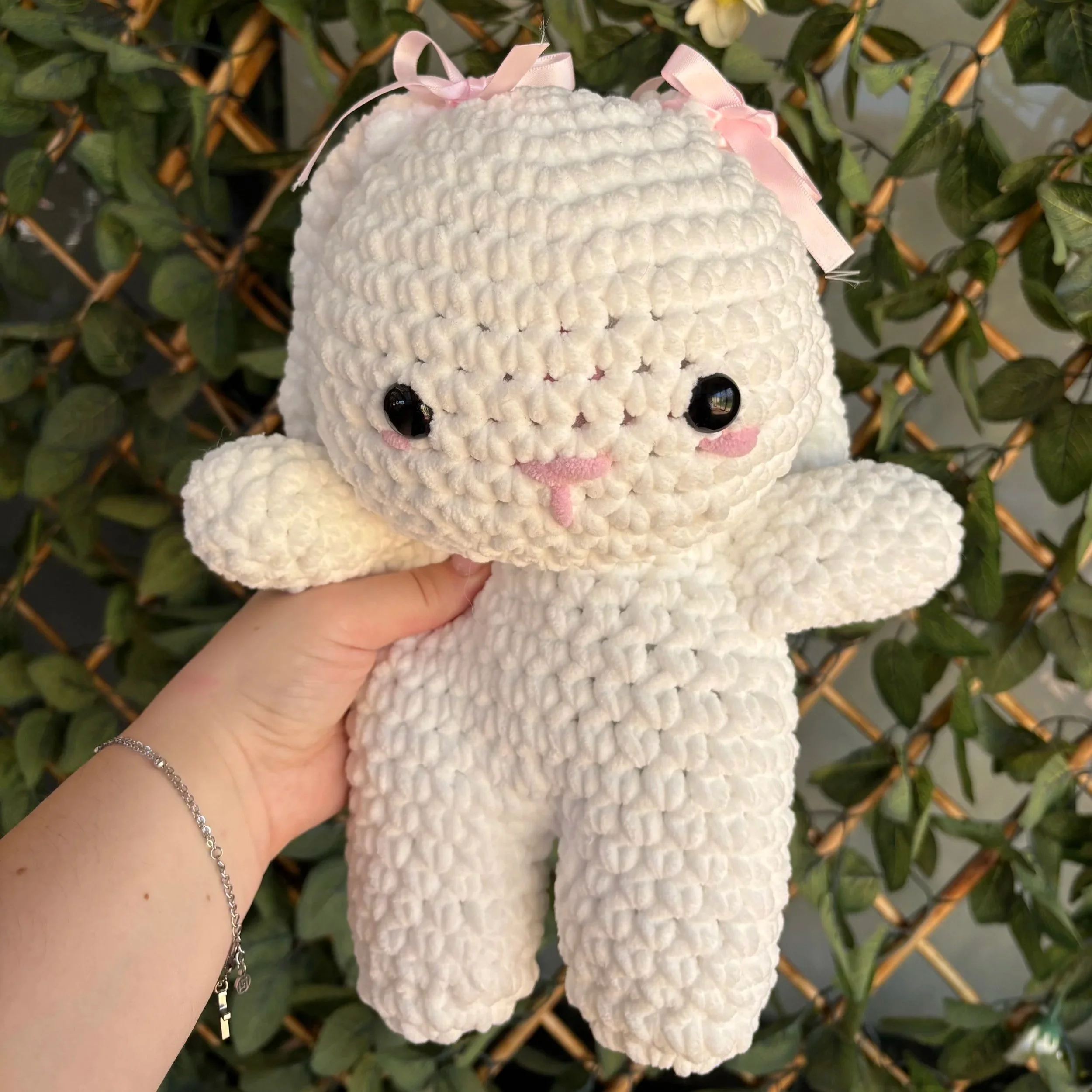 🎀 Crochet Bow Bunny Plushie