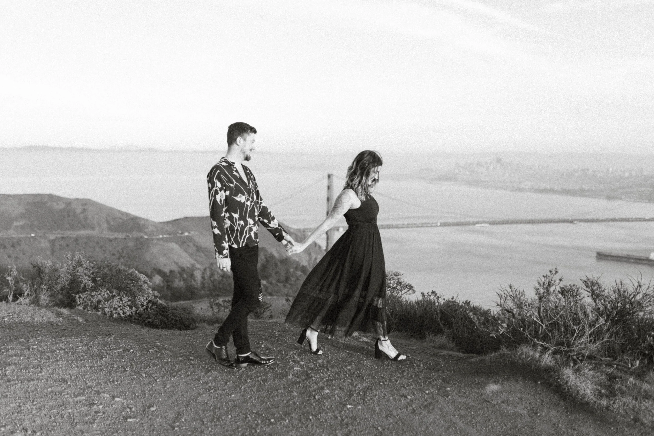 Russie &amp; Max | San Francisco, California Golden Gate Bridge Engagement