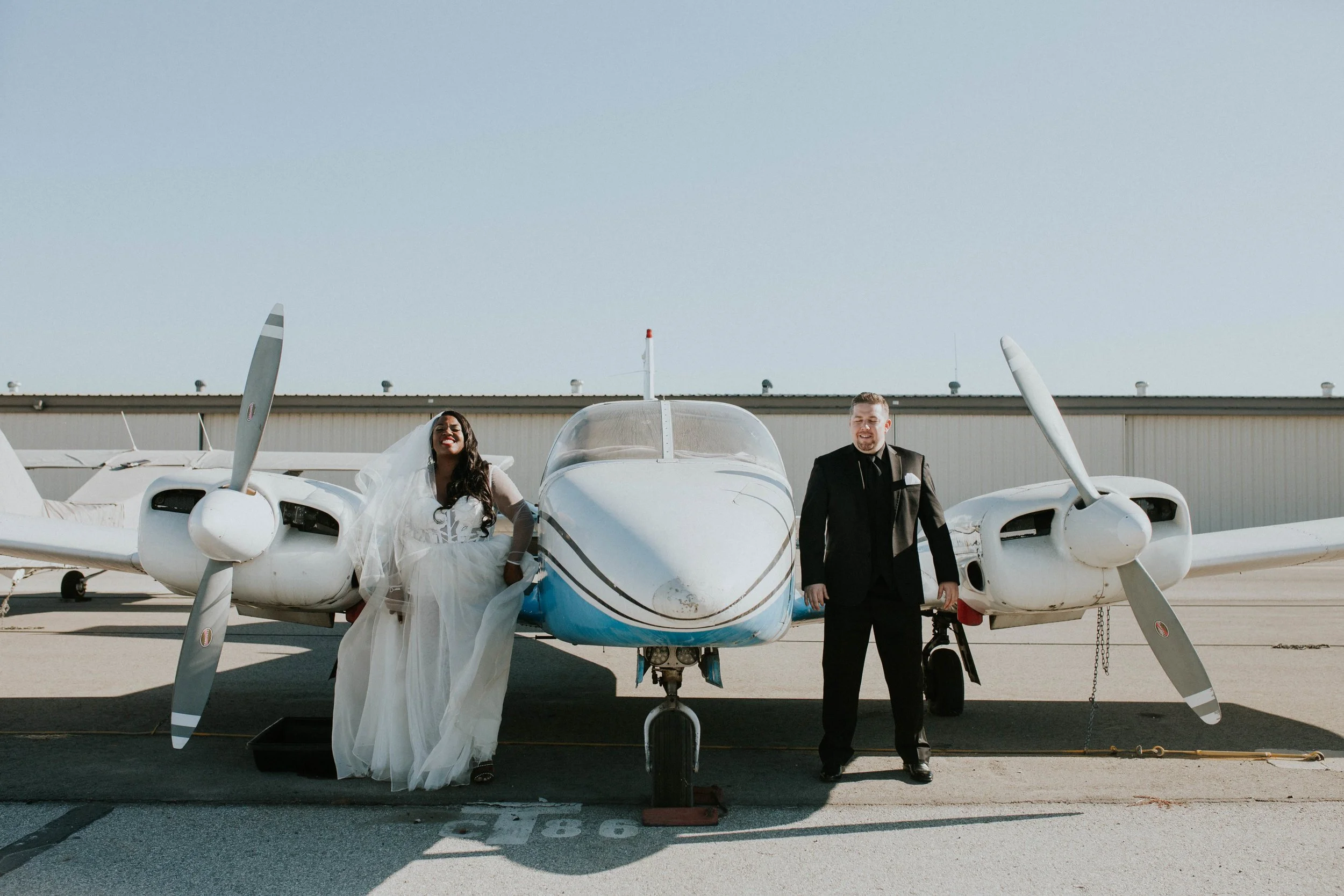 Jess &amp; Joe | Fullerton, California Hangar 21 Wedding