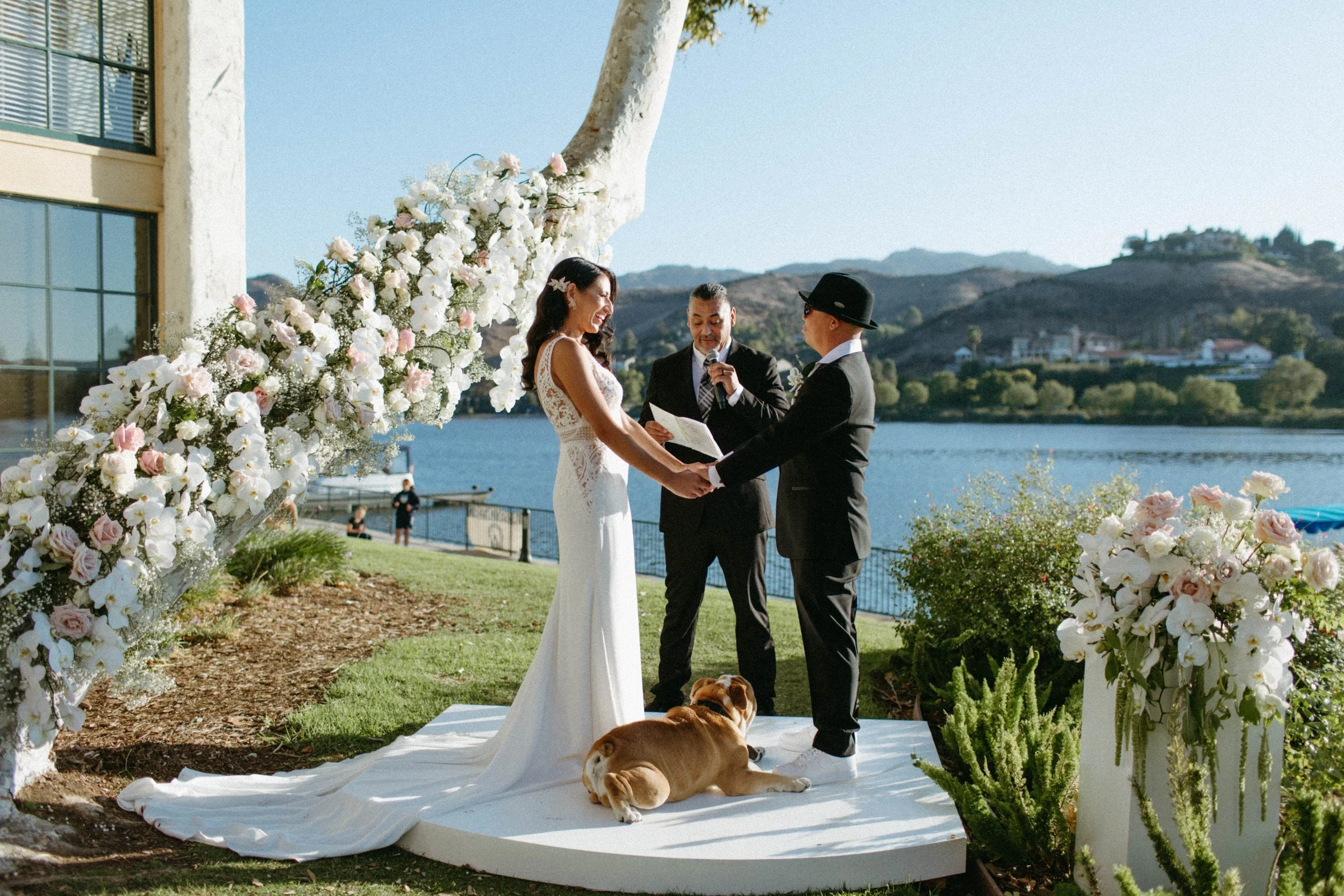 Yvette &amp; Tom | Westlake Village, California Lakeside Wedding