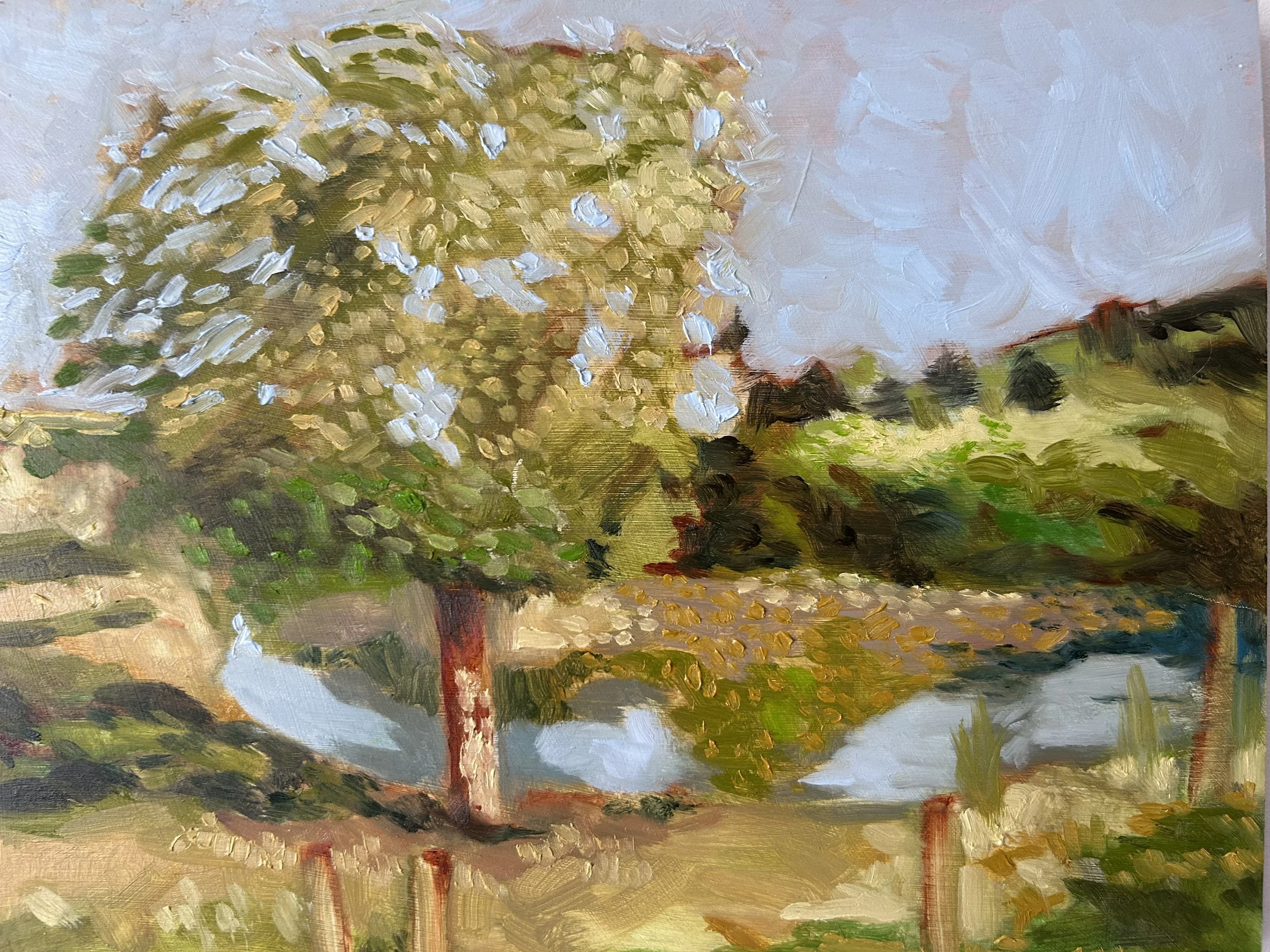 Wading Tree, 8" x 10" oil on panel, 2026
