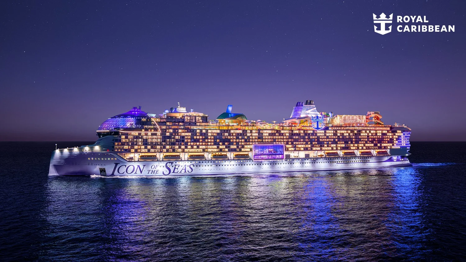 Ocean cruise ship at sea