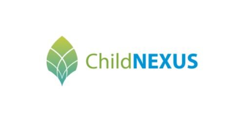 ChildNEXUS logo with a green leaf icon and text in green and blue.