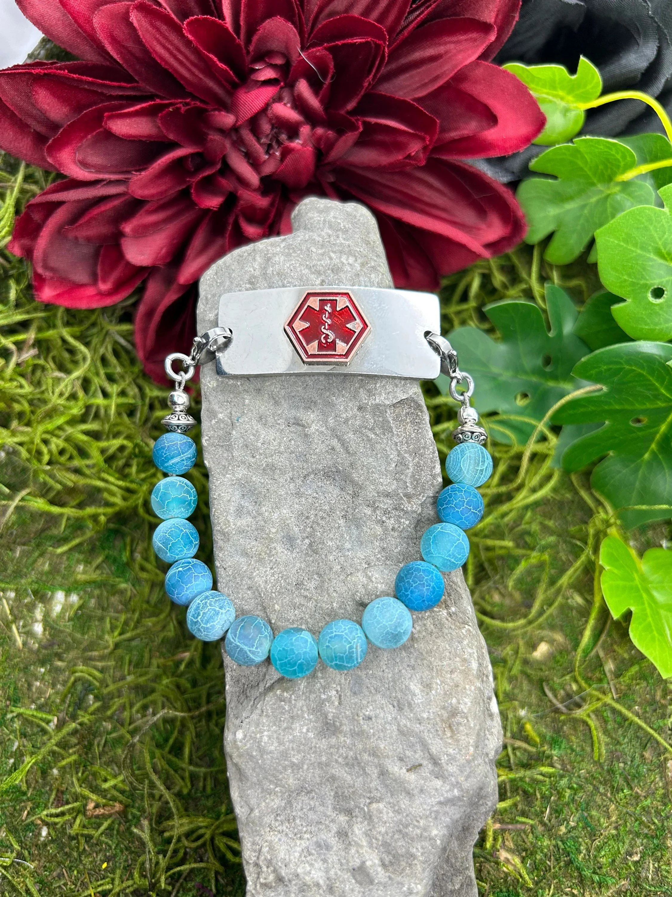 Blue Crackle Agate