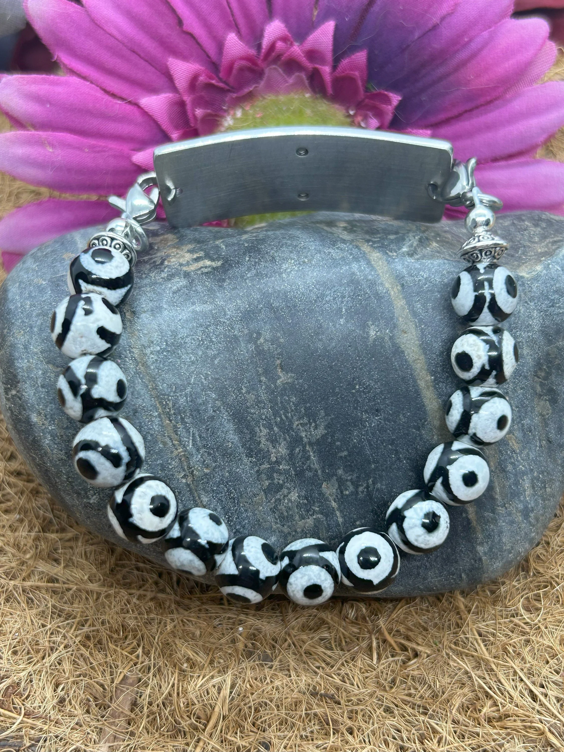 Black Tibetan Dzi Agate