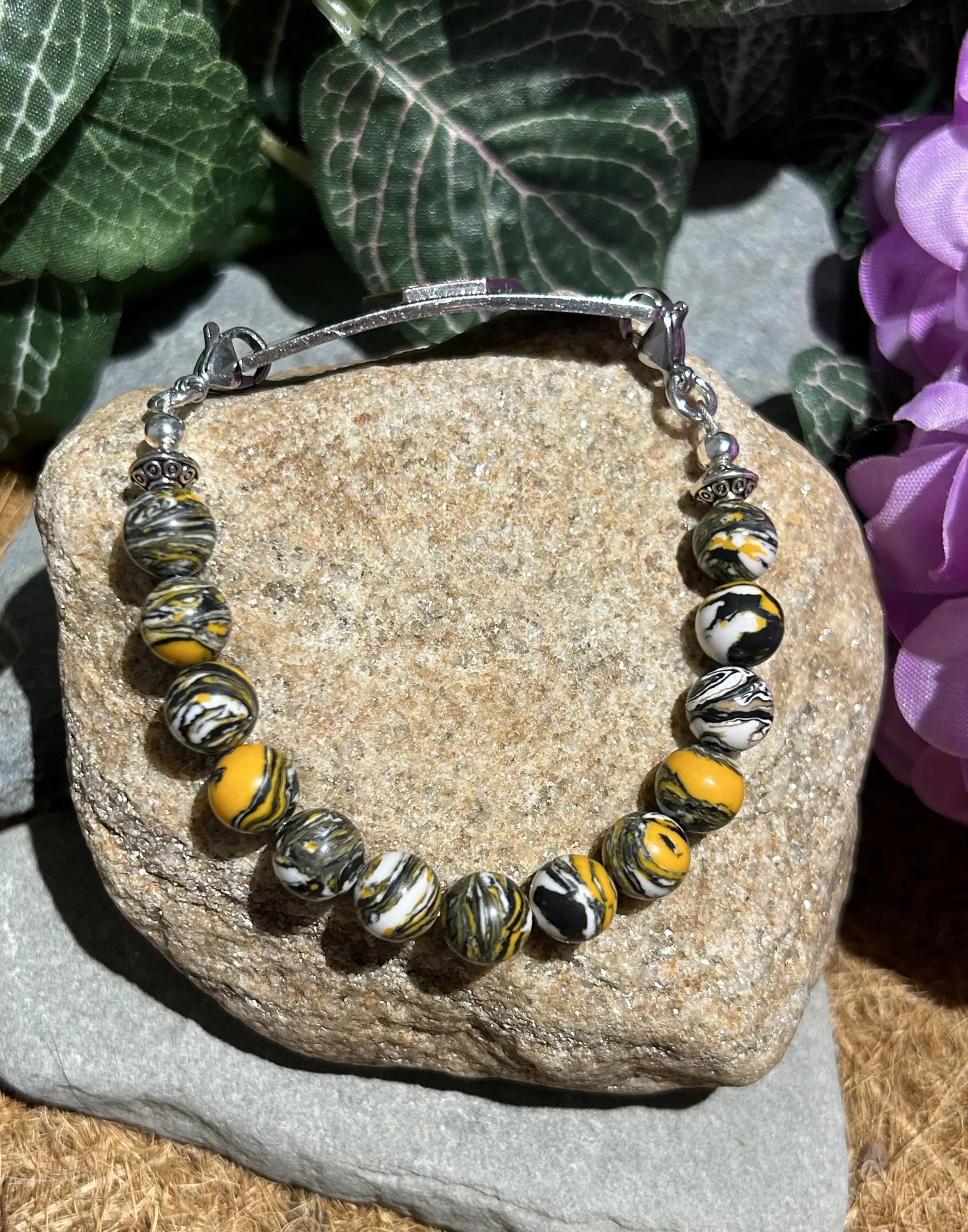 Orange & Black Howlite