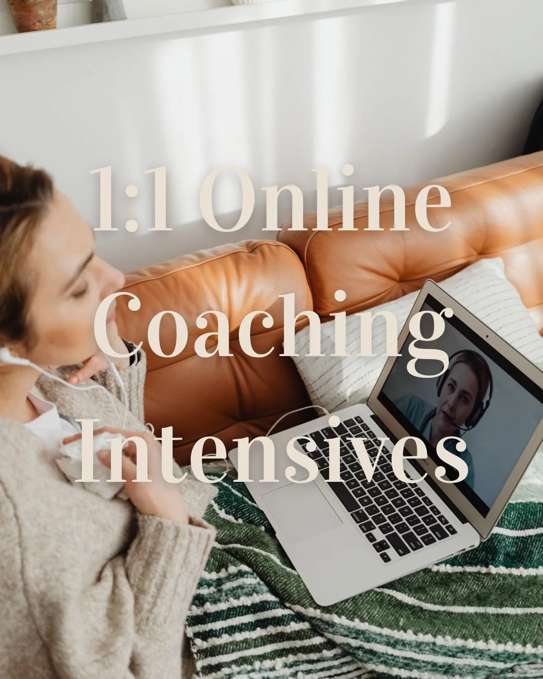 business coach on a zoom call with a healer during a coaching call