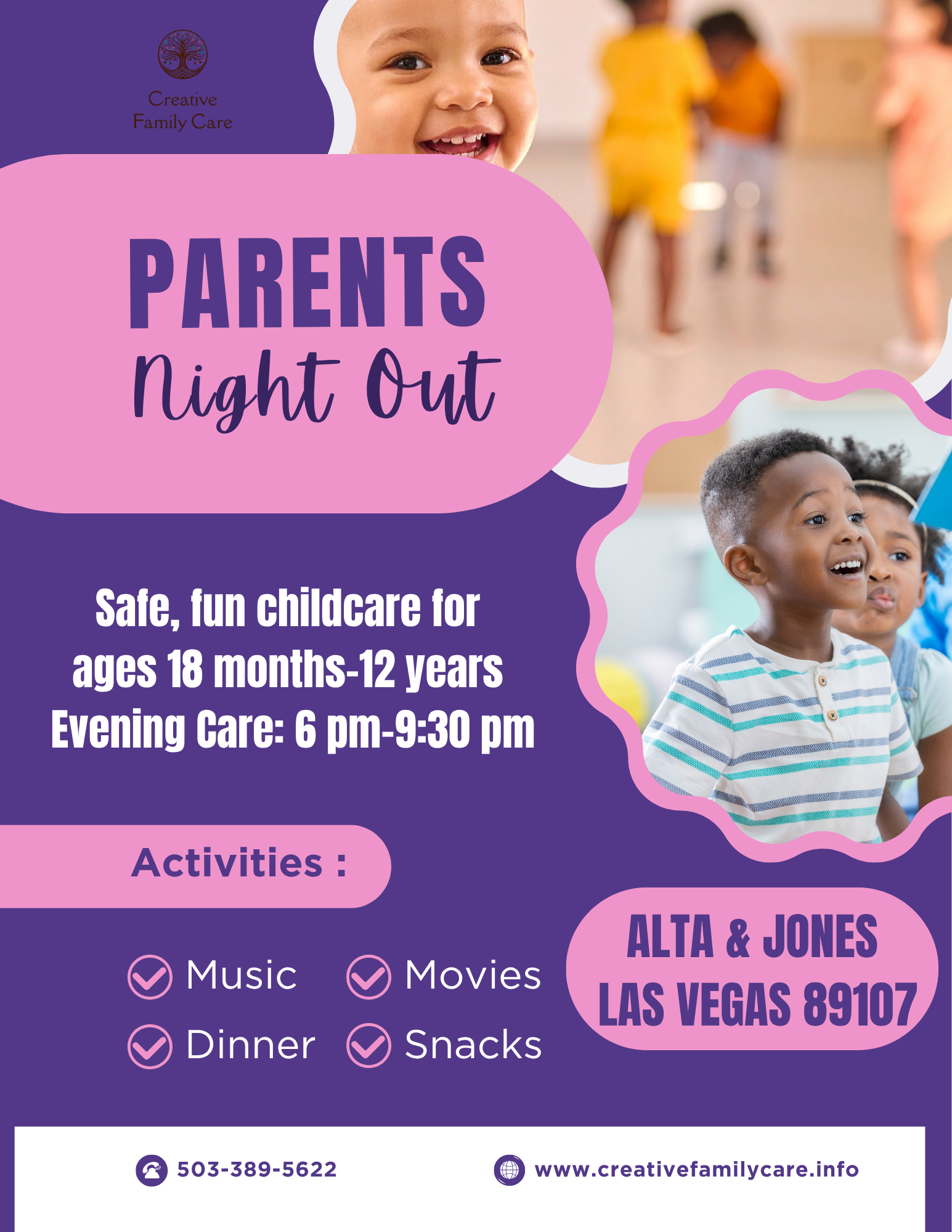 Parents Night Out Childcare Service