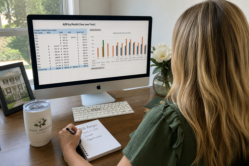 Allie Demers working on vacation rental strategy for White Magnolia Living