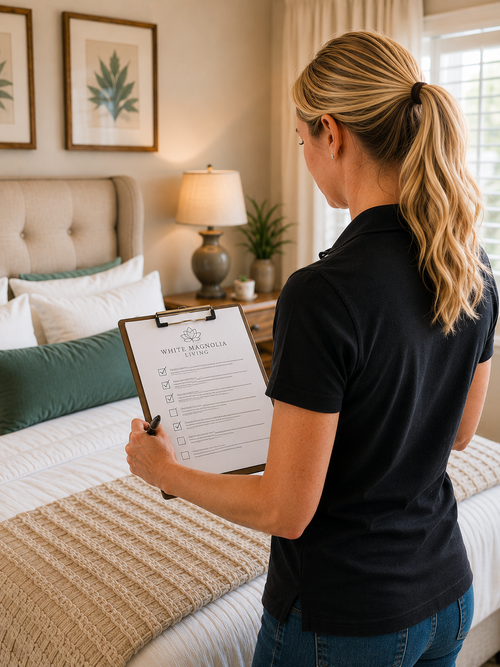 Vacation rental guest readiness and hospitality inspection