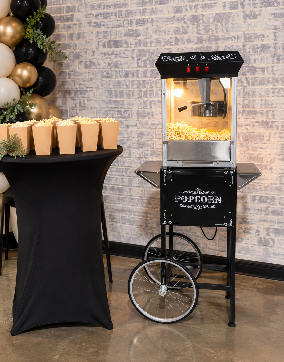 Popcorn Machine Rental + Attended Popcorn Station
