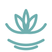 Water lily icon representing bladder and bowel treatment for leaking and urgency
