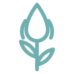 Lotus bud icon for pregnancy and birth preparation physical therapy programs
