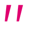 Black background with pink quotation marks and a black hand pointing to the right.