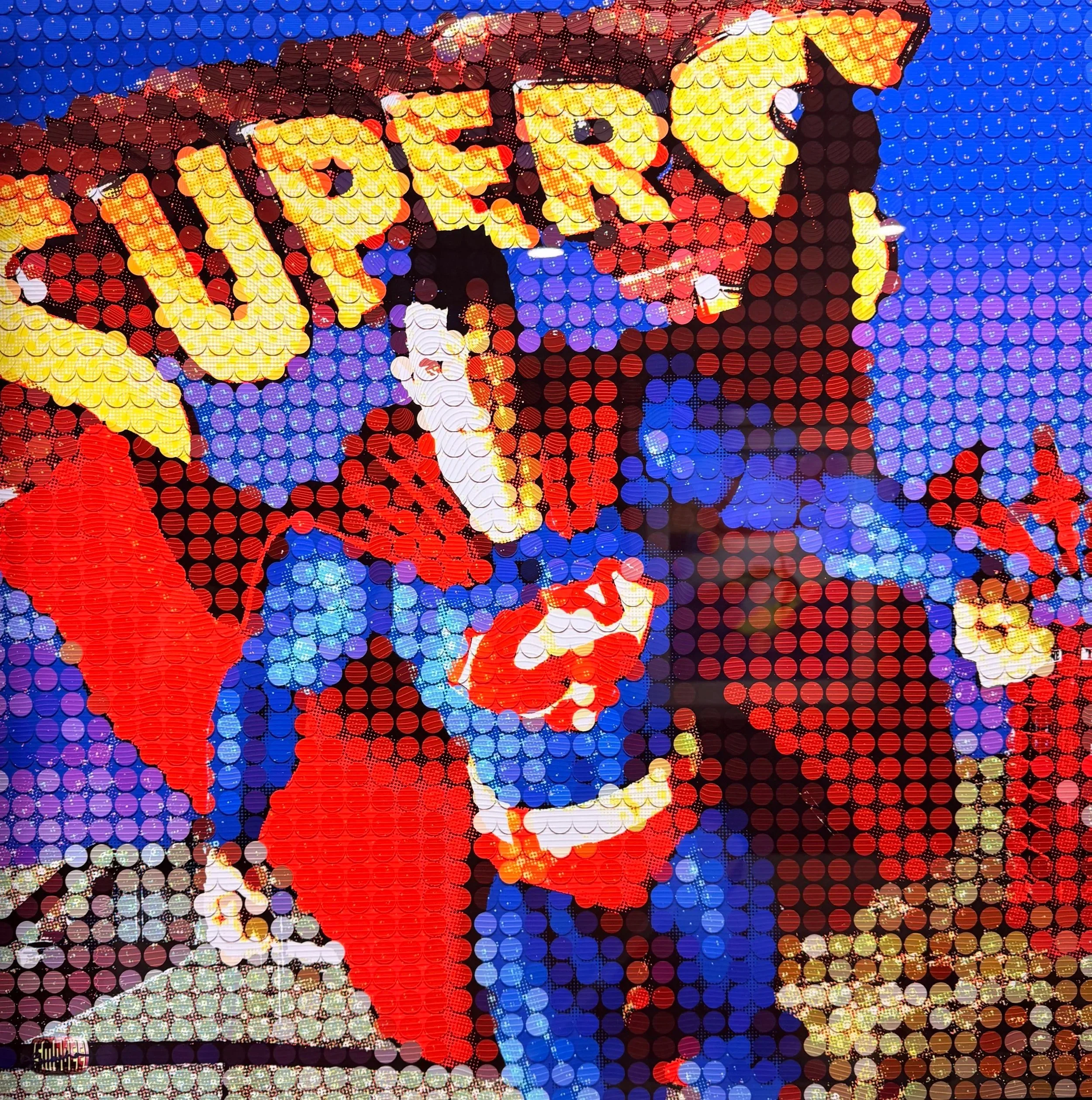 David Smouha, 
Supers I 2025,
sublimation dye print on aluminium, edition 1/1
78 x 78cm framed
