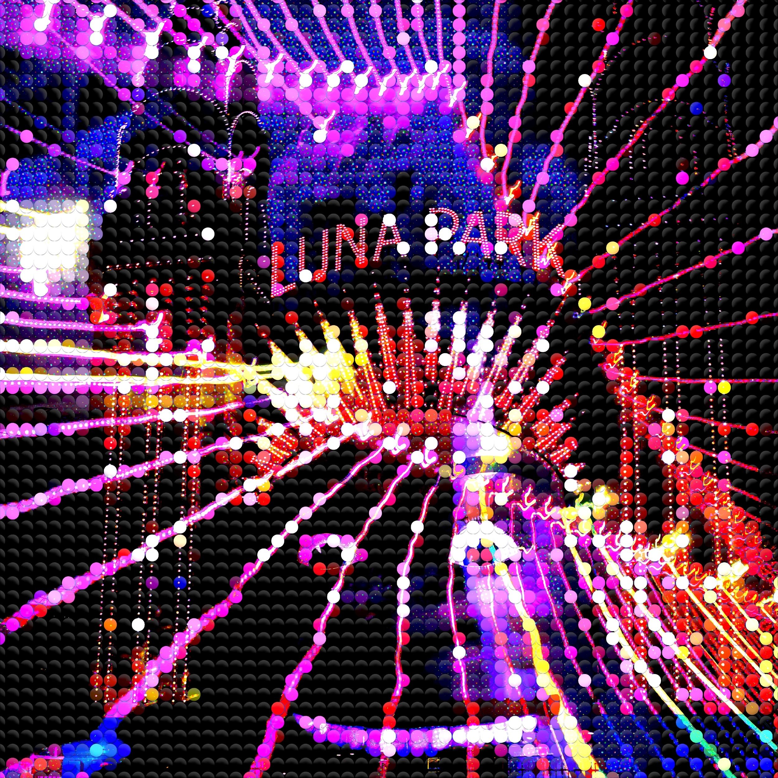 David Smouha, Luna Vegas 2025, sublimation dye print on aluminium, edition 1/1, 114 x 114cm framed