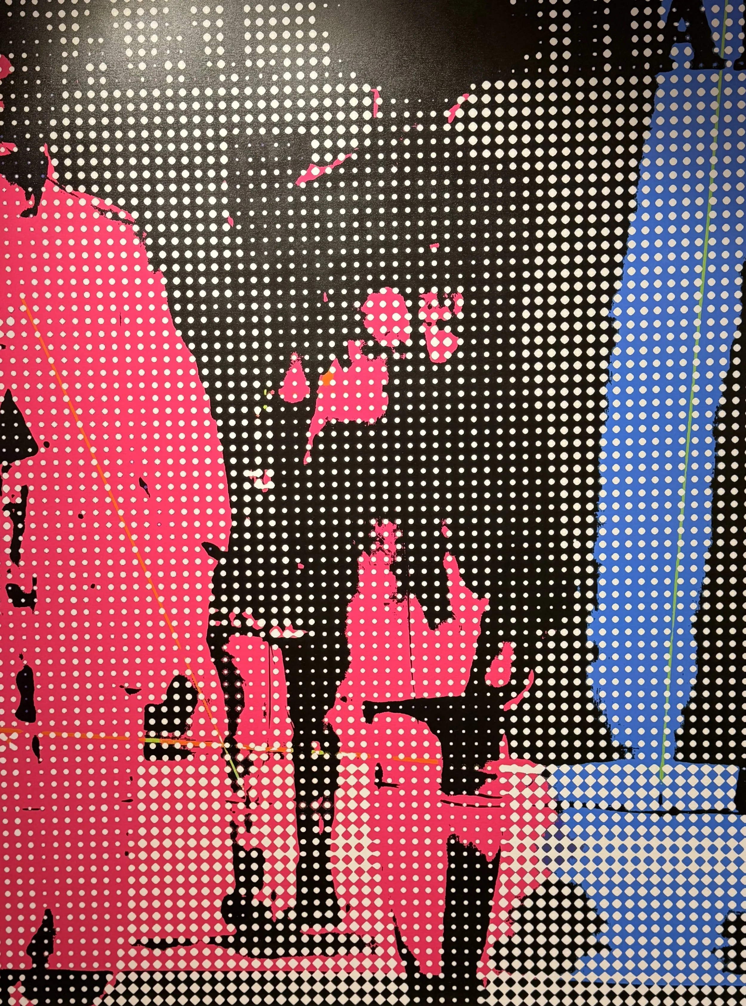 David Smouha, Pink and Blue Catwalk 2024, giclee print on cansen canvas, edition 1/1,  165 x 130cm framed
