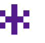 Abstract geometric design with purple, black, cyan, and yellow shapes and lines.