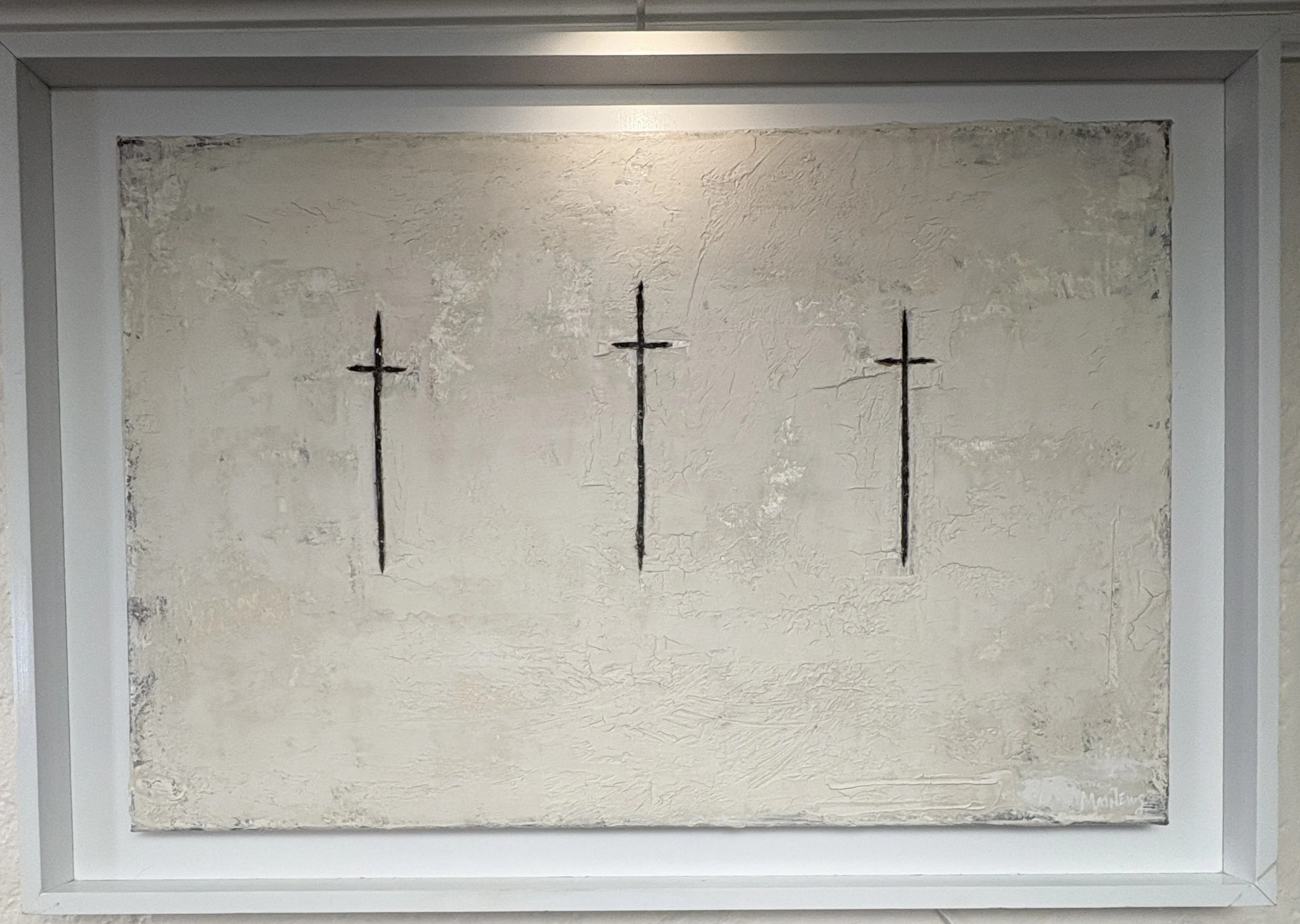 Trois Croix / floating / white frame (#43)