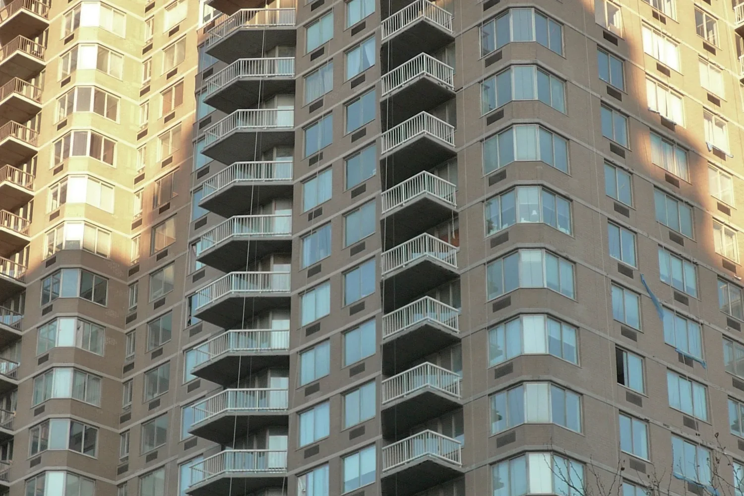 Existing residential high-rise building in New York