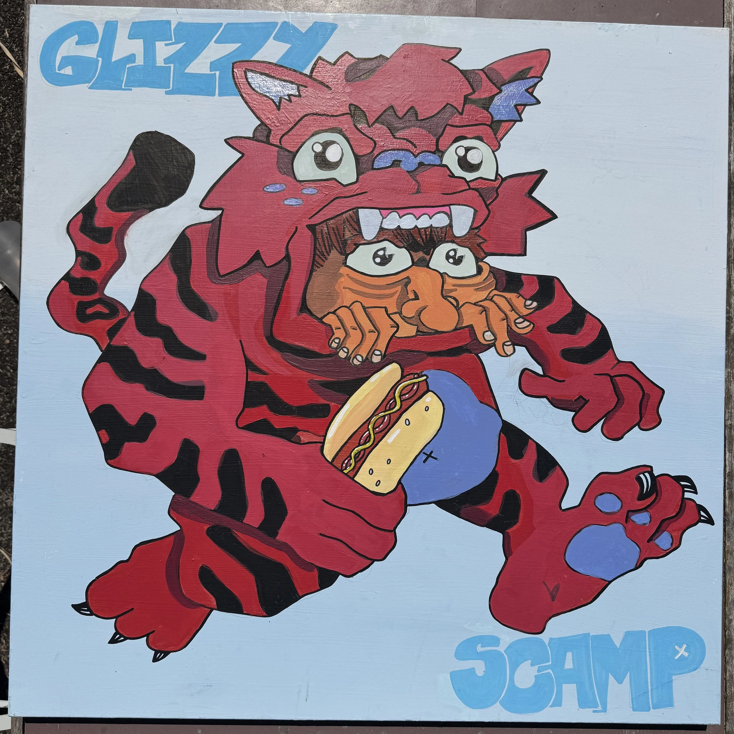 GLIZZY Scamp, 30%22 x 30%22, Acrylic on canvas, 2025, $100.jpg