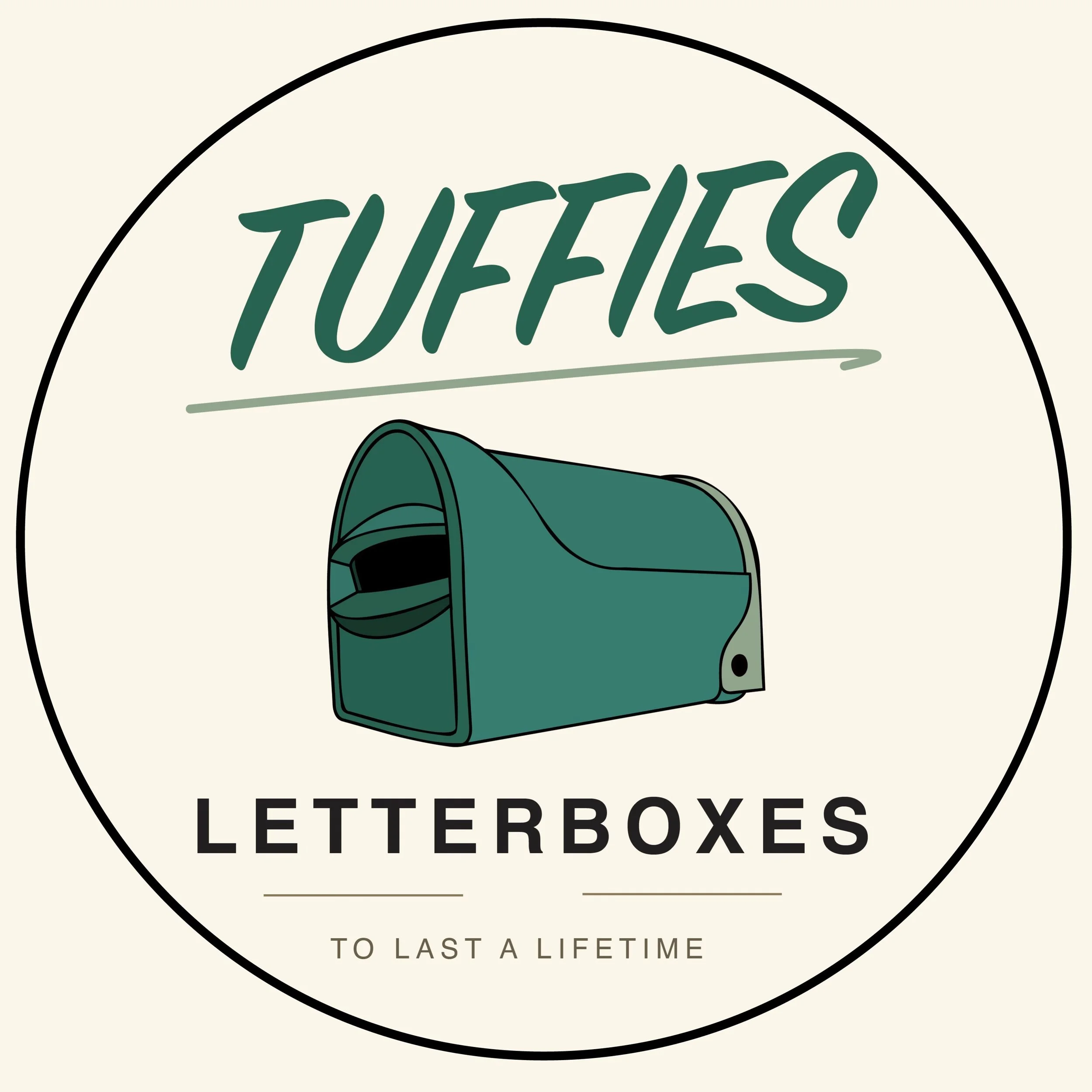 Logo of Letterboxes, a mailbox with the firm slogan 'To Last a Lifetime' inside a black circle.