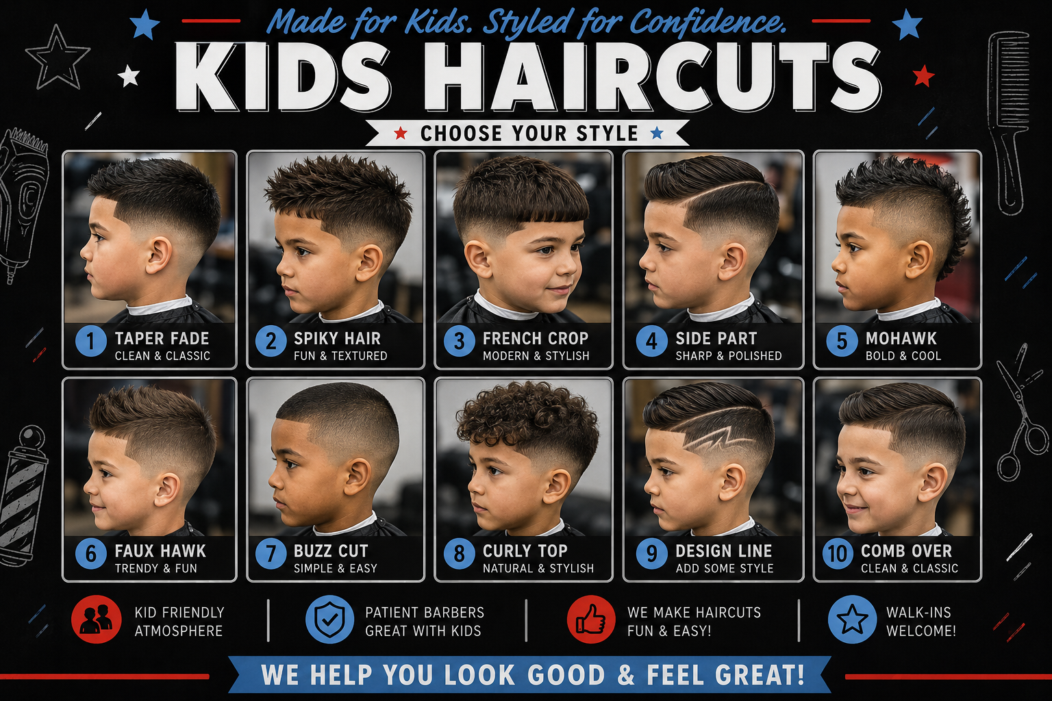Kids Haircuts (ages 6 and bellow)