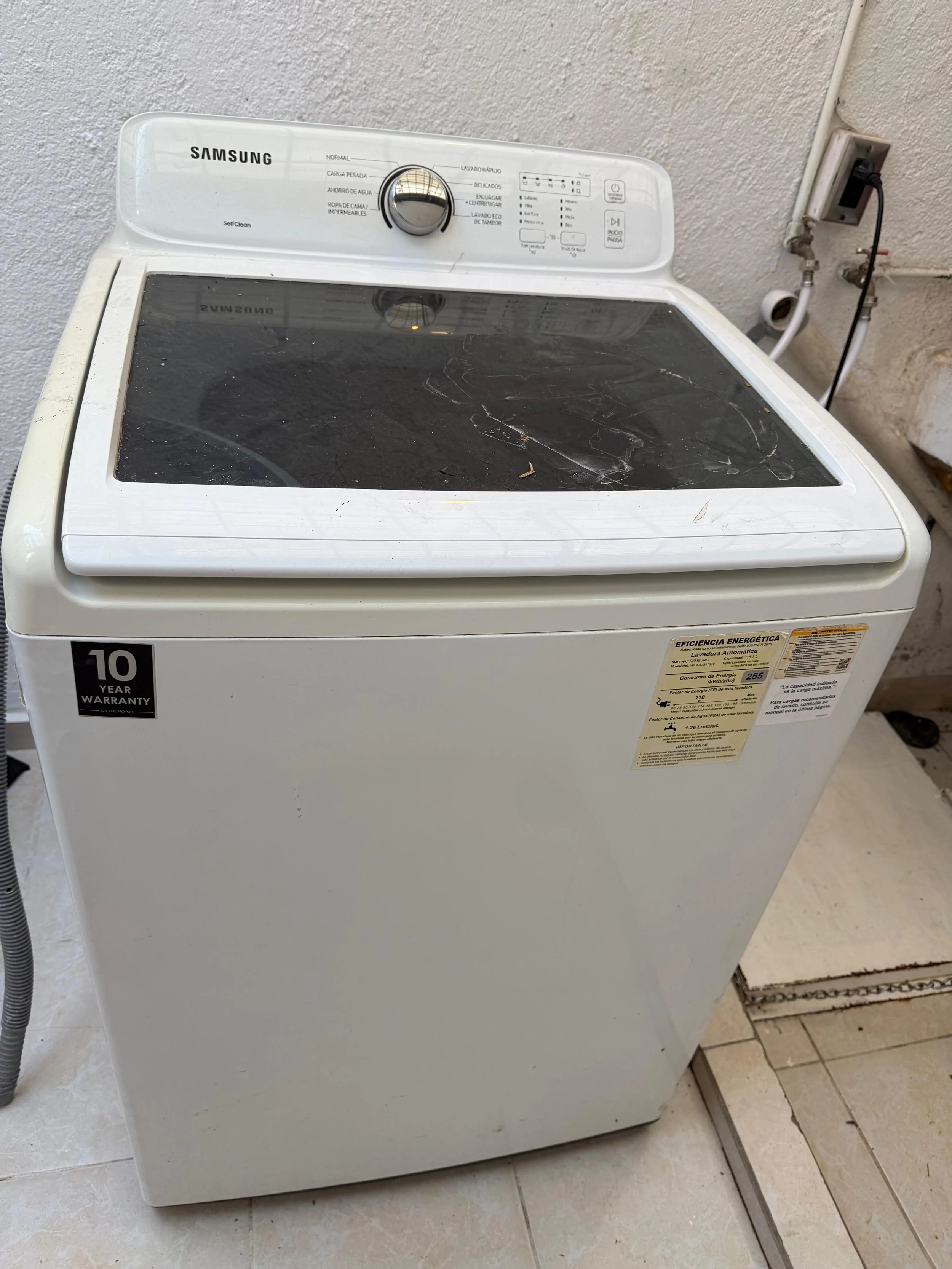 Lavadora Samsung de carga superior