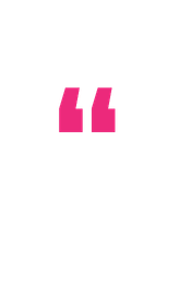 Pink quotation mark.