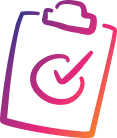 Abstract digital artwork with pink, purple, and orange geometric shapes.