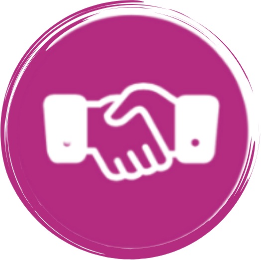 The Connector icon — a handshake, representing intuitively matching people, opportunities, and resources.